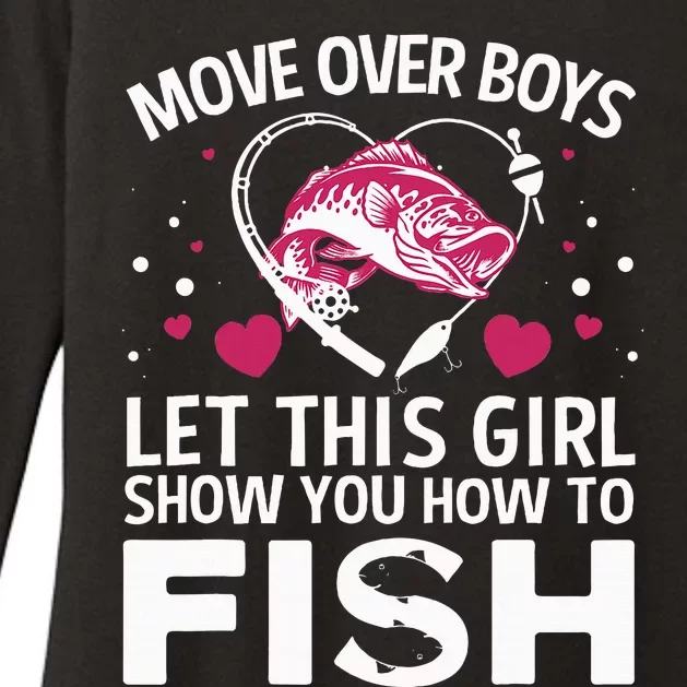 Funny Fishing Art Fishing Lover Fisherwoman Womens CVC Long Sleeve Shirt