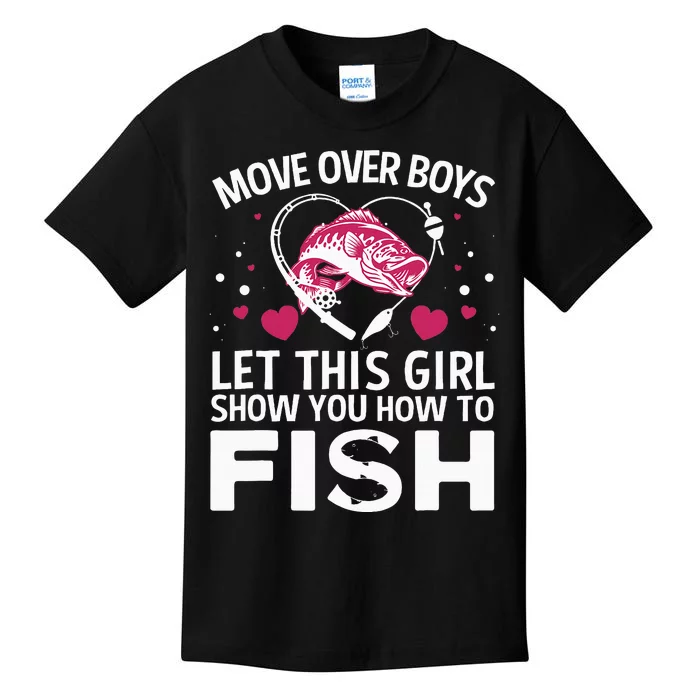 Funny Fishing Art Fishing Lover Fisherwoman Kids T-Shirt