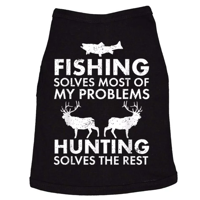 Funny Fishing And Hunting Gift Christmas Humor Hunter Cool Doggie Tank