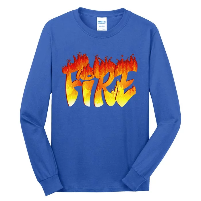 Funny Fire And Ice Costume Halloween Family Matching Funny Gift Tall Long Sleeve T-Shirt