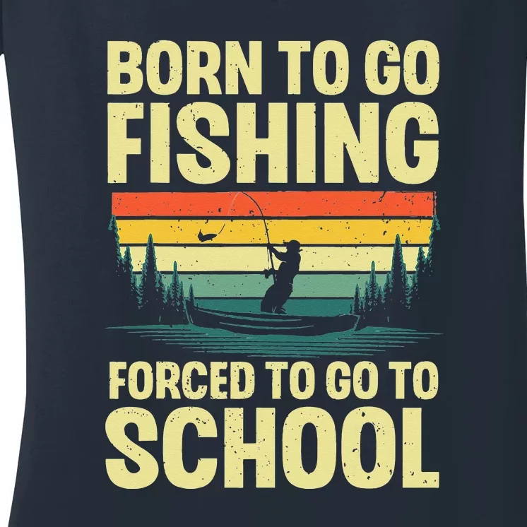 Funny Fishing Art For Fishing Fish Fisherman Women's V-Neck T-Shirt