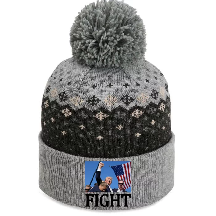 Fight For America Trump Assassination Attempt Fist The Baniff Cuffed Pom Beanie