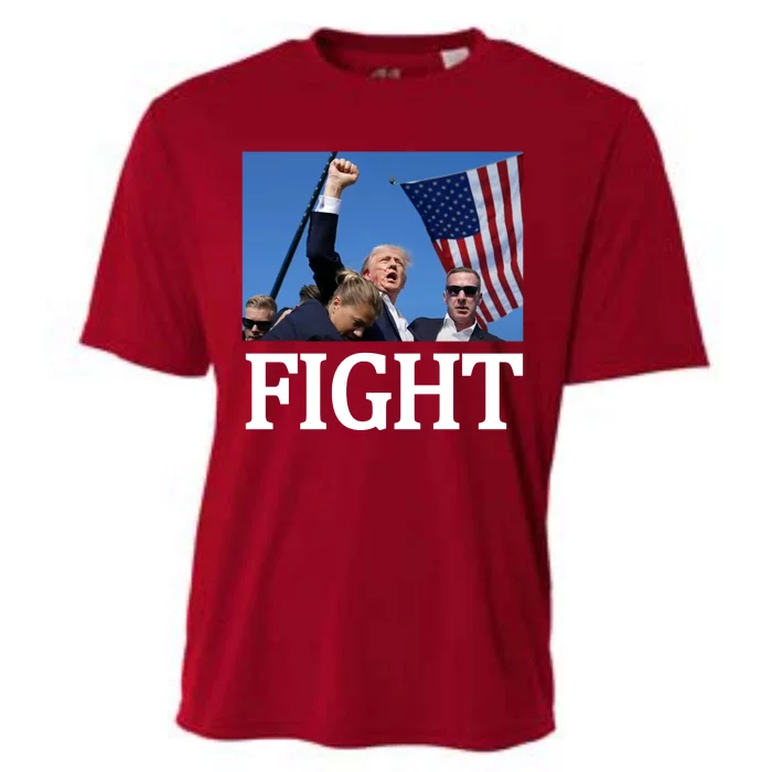 Fight For America Trump Assassination Attempt Fist Cooling Performance Crew T-Shirt