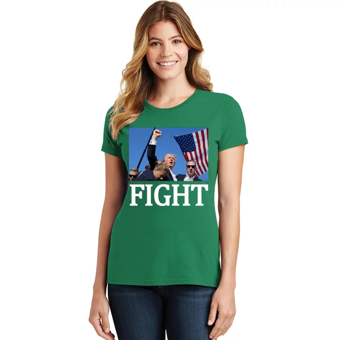 Fight For America Trump Assassination Attempt Fist Women's T-Shirt