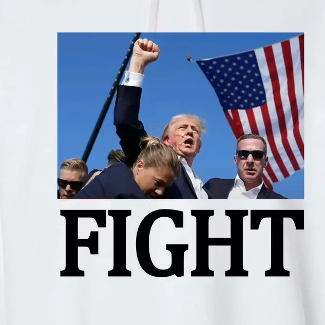 Fight For America Trump Assassination Attempt Fist Garment-Dyed Fleece Hoodie