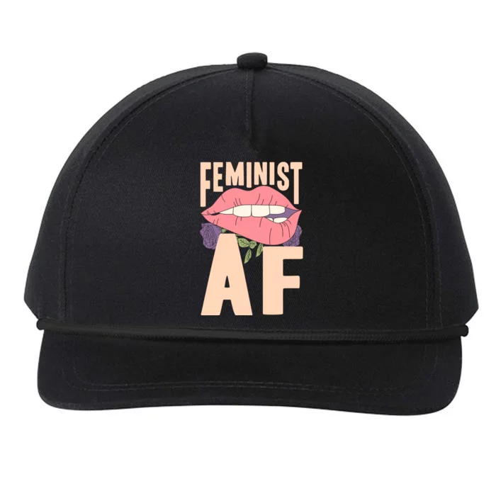 Feminist Feminist Af Gift Snapback Five-Panel Rope Hat