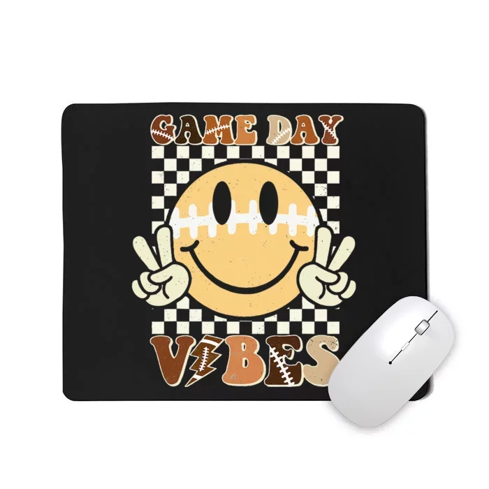 Funny Face American Football Game Day Vibes Sport Girl Mousepad