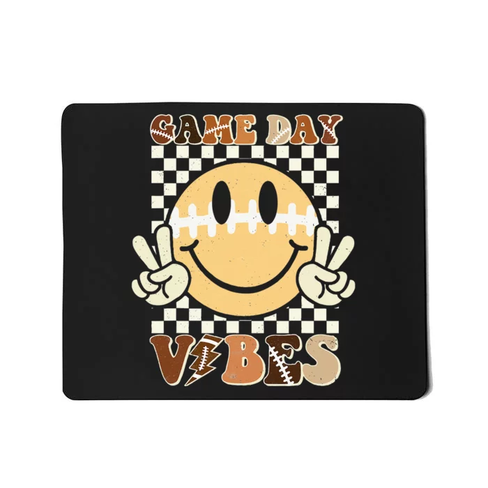 Funny Face American Football Game Day Vibes Sport Girl Mousepad