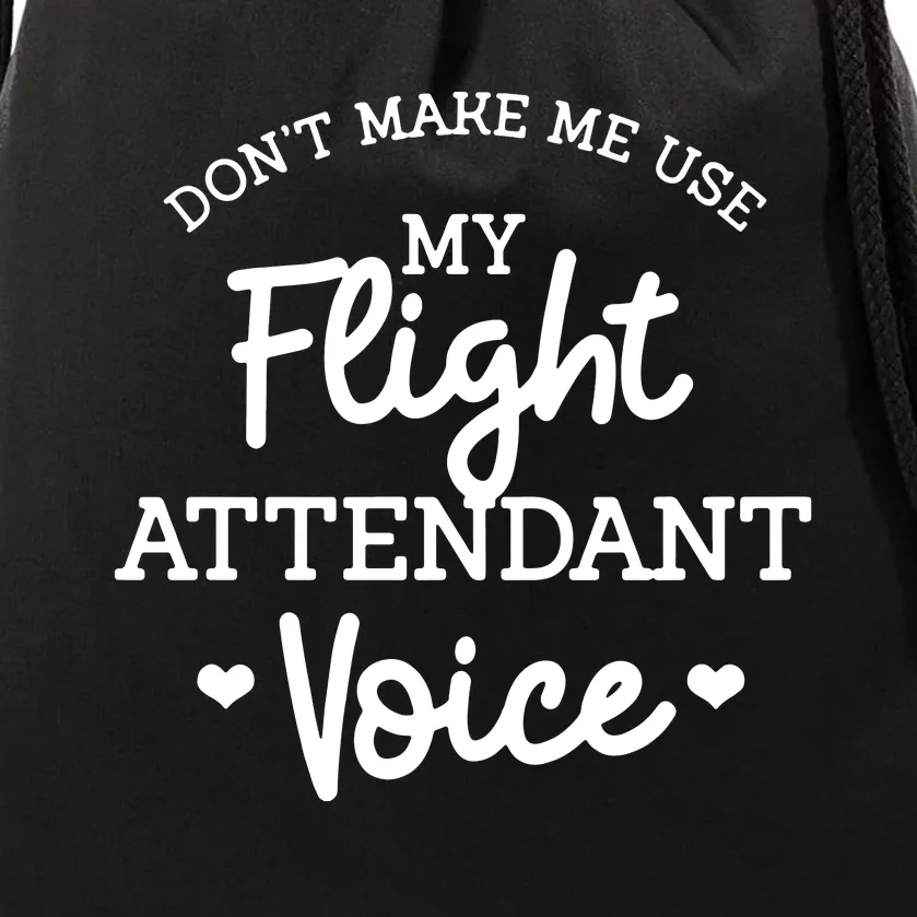 Funny Flight Attendant Drawstring Bag