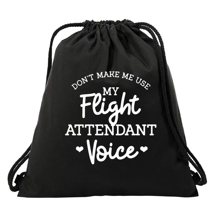 Funny Flight Attendant Drawstring Bag