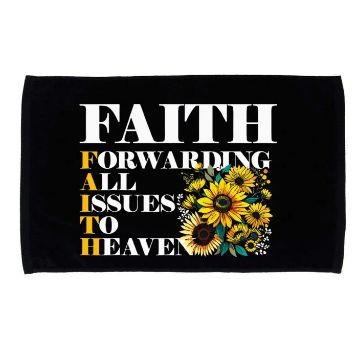 Faith Forwarding All Issues To Heaven Christian Scripture Microfiber Hand Towel