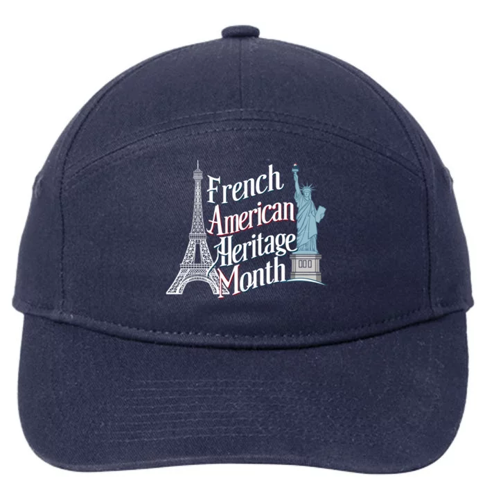 Funny French American Heritage Month 7-Panel Snapback Hat