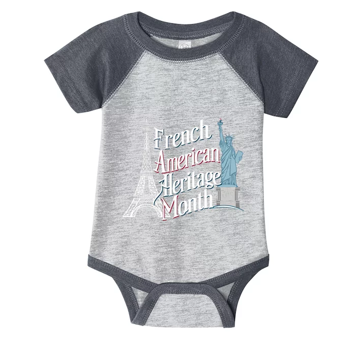 Funny French American Heritage Month Infant Baby Jersey Bodysuit