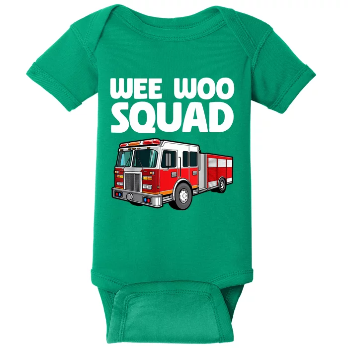 Funny Firefighter Art For Women Fire Truck Fireman Baby Bodysuit