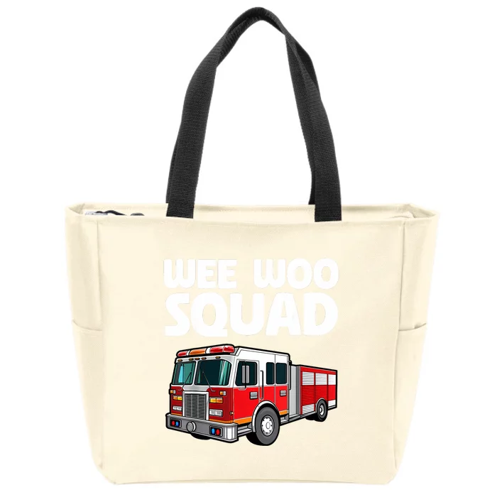 Funny Firefighter Art For Women Fire Truck Fireman Zip Tote Bag