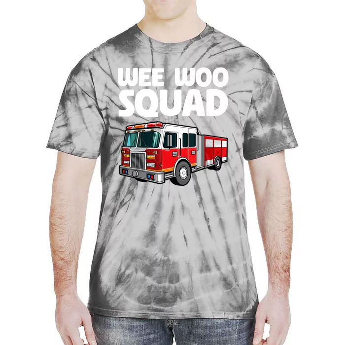 Funny Firefighter Art For Women Fire Truck Fireman Tie-Dye T-Shirt