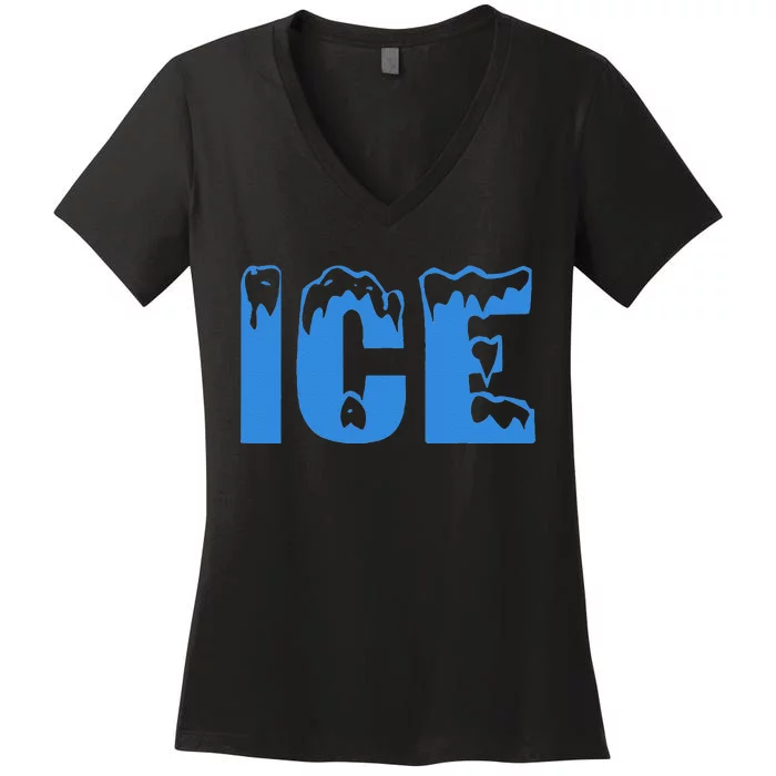 Funny Fire And Ice Halloween 2024 Family Matching Women's V-Neck T-Shirt