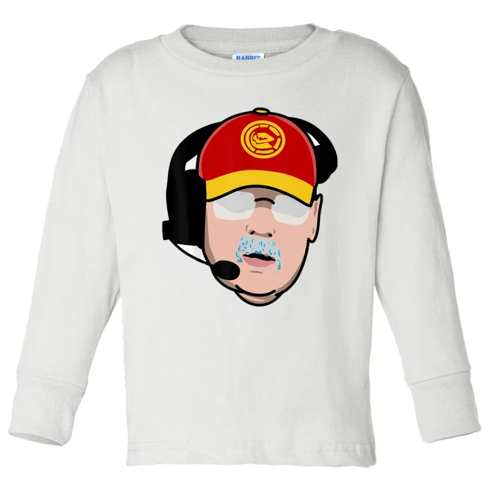 Funny Football American Coach Reid Frozen Mustache Toddler Long Sleeve Shirt