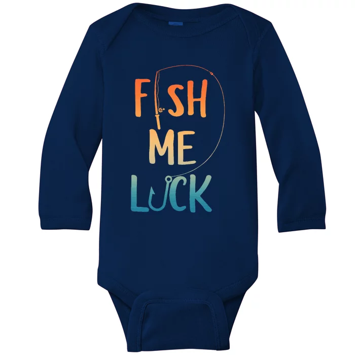 Funny Fishing Art For Fisherman Boat Fly Fish Baby Long Sleeve Bodysuit