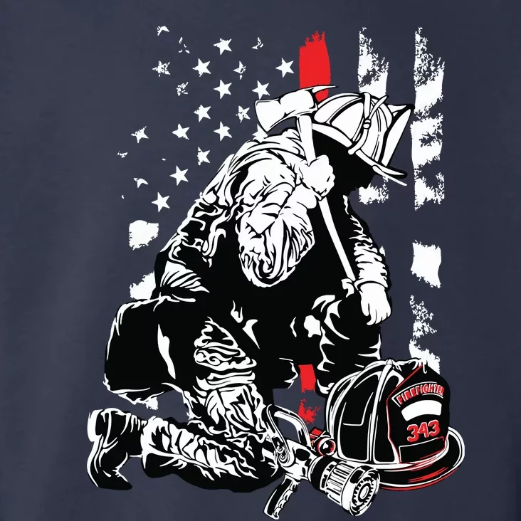 Fallen Fireman American Flag Thin Red Line Firefighter Top Toddler Hoodie