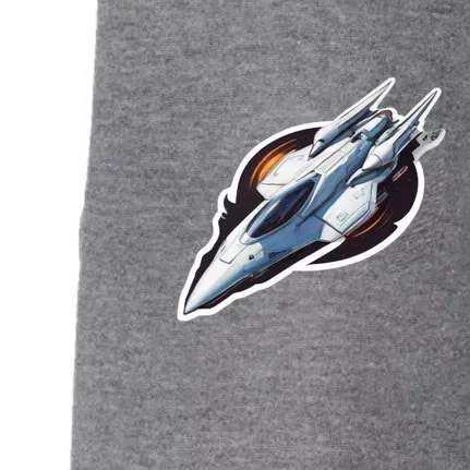 Futuristic Fighter Aircraft Design Doggie 3-End Fleece Hoodie