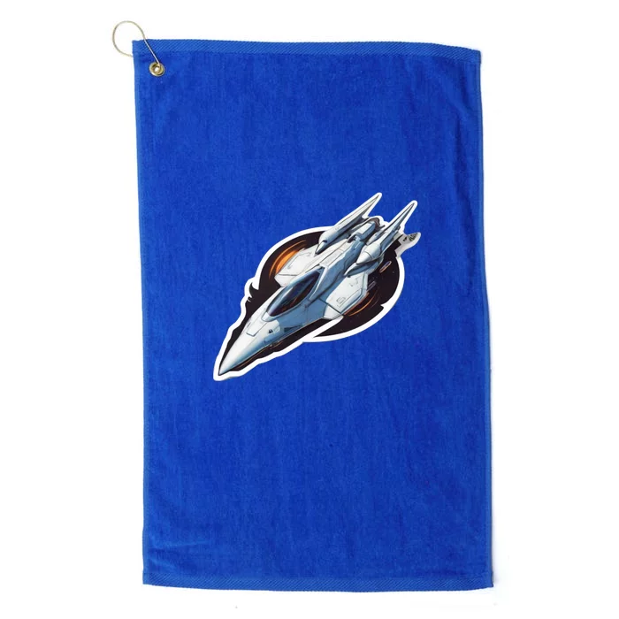 Futuristic Fighter Aircraft Design Platinum Collection Golf Towel