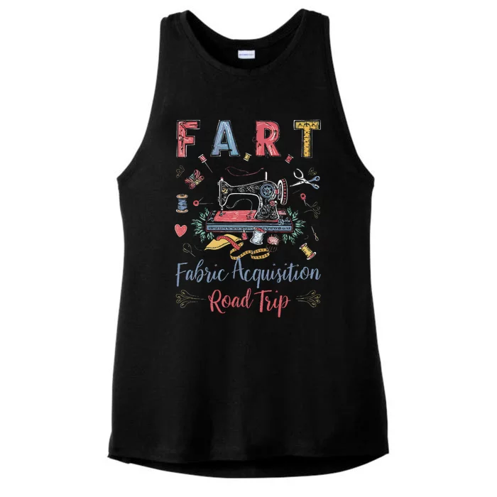 Fart Fabric Acquisition Road Trip For Sewing Quilting Lover Ladies Tri-Blend Wicking Tank