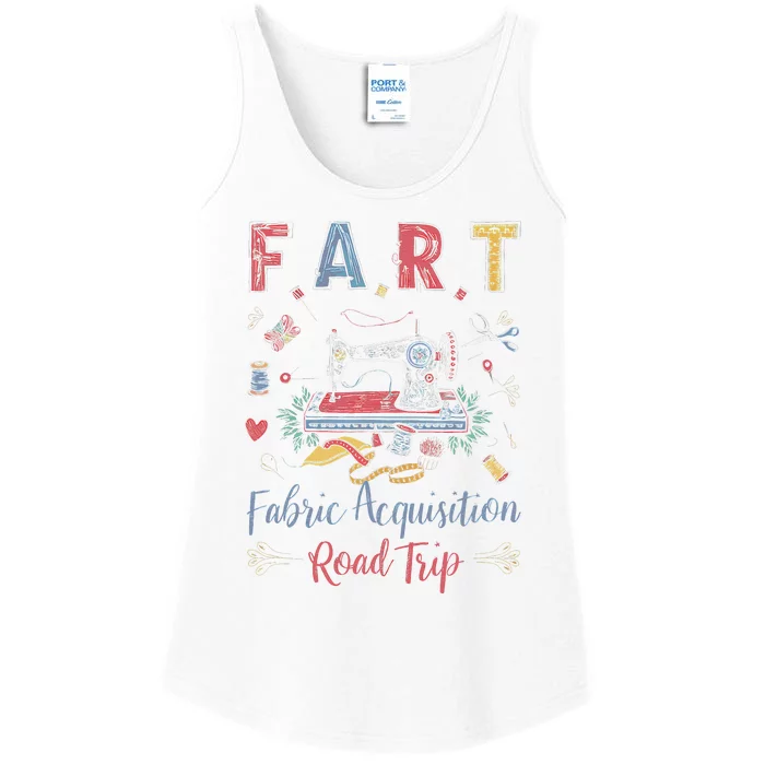 Fart Fabric Acquisition Road Trip For Sewing Quilting Lover Ladies Essential Tank