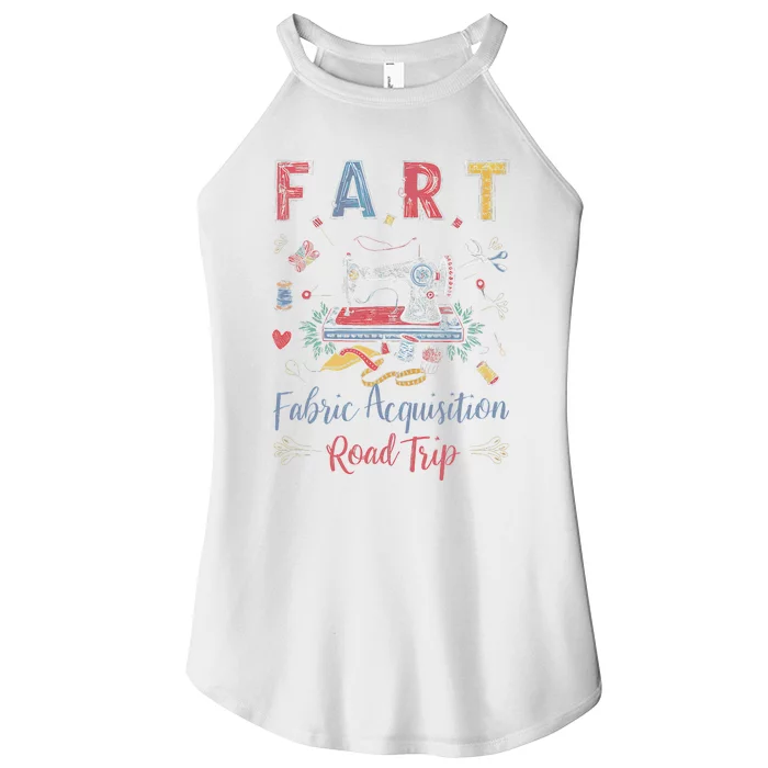 Fart Fabric Acquisition Road Trip For Sewing Quilting Lover Women’s Perfect Tri Rocker Tank