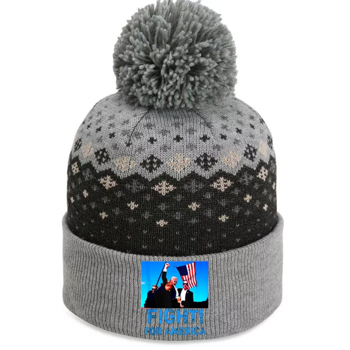 Fight For America Donald Trump 2024 Usa Election Voting The Baniff Cuffed Pom Beanie