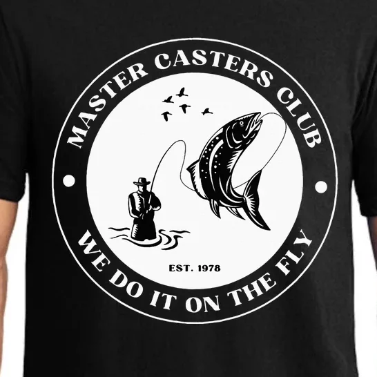 Fly Fishing Avid Fisherman Master Caster Anglers Club Pajama Set