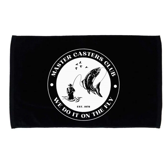 Fly Fishing Avid Fisherman Master Caster Anglers Club Microfiber Hand Towel