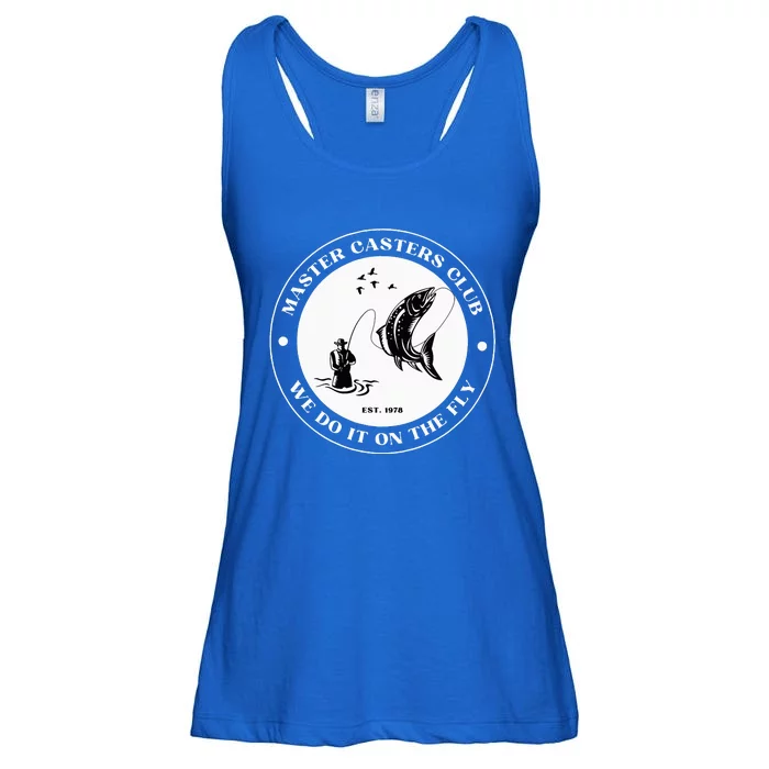 Fly Fishing Avid Fisherman Master Caster Anglers Club Ladies Essential Flowy Tank