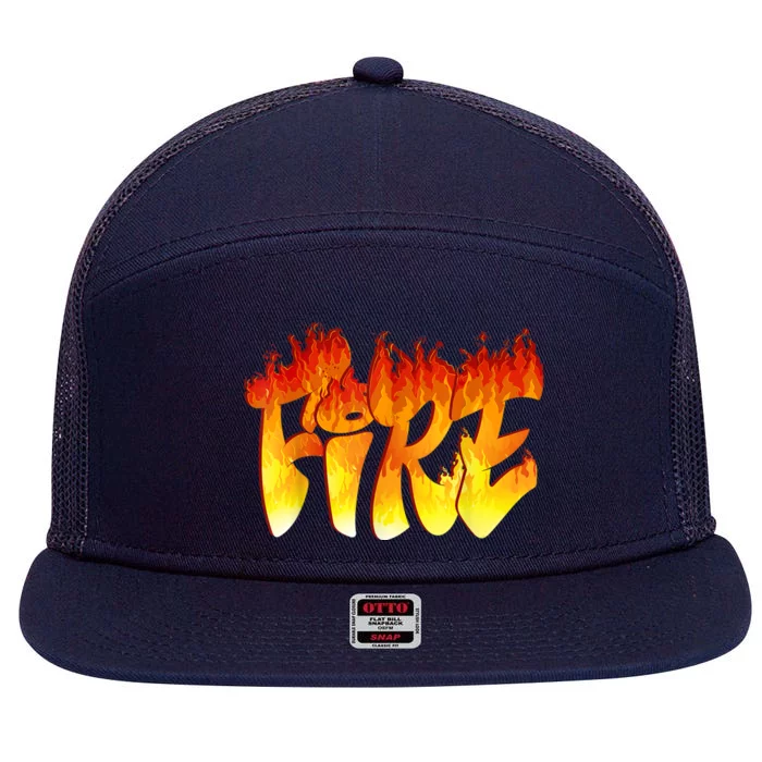 Funny Fire And Ice Costume Halloween Family Matching 7 Panel Mesh Trucker Snapback Hat