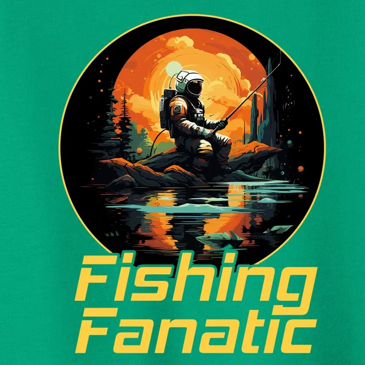 Fishing Fanatic Astronaut Toddler T-Shirt