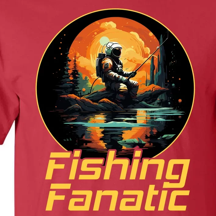 Fishing Fanatic Astronaut Tall T-Shirt