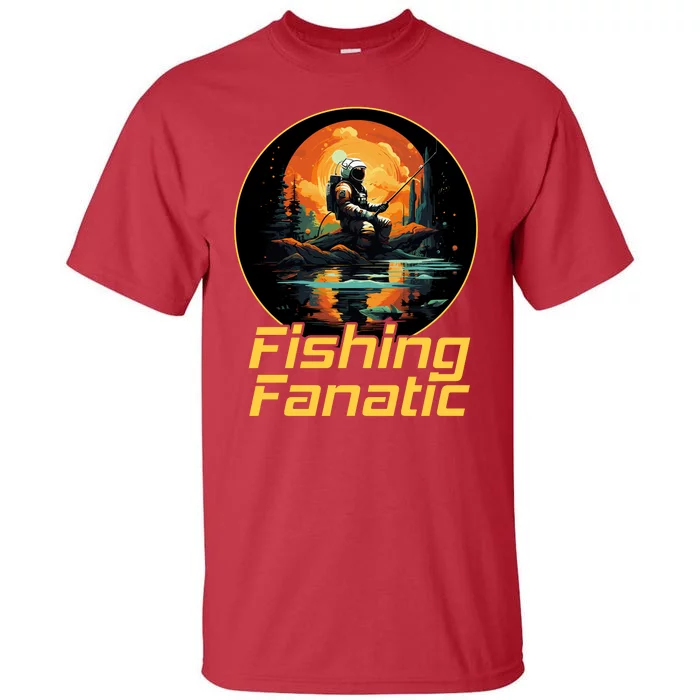 Fishing Fanatic Astronaut Tall T-Shirt