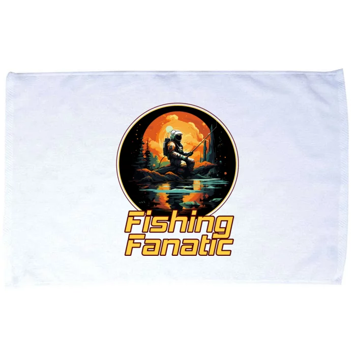 Fishing Fanatic Astronaut Microfiber Hand Towel