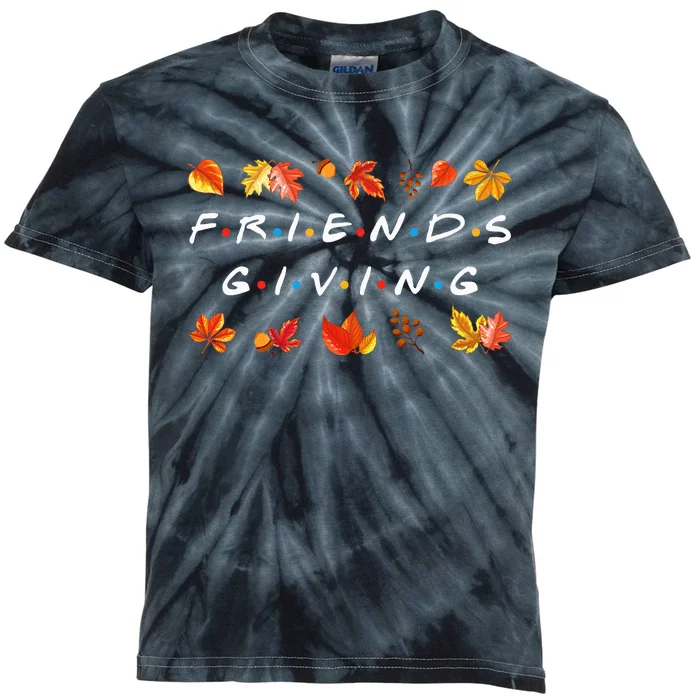 Friendsgiving Fall Autumn Friends & Family Thanksgiving Kids Tie-Dye T-Shirt