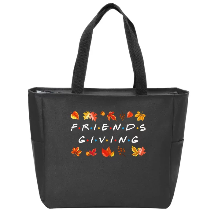 Friendsgiving Fall Autumn Friends & Family Thanksgiving Zip Tote Bag