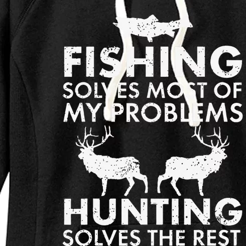 Funny Fishing And Hunting Gift Christmas Humor Hunter Cool Women's Fleece Hoodie