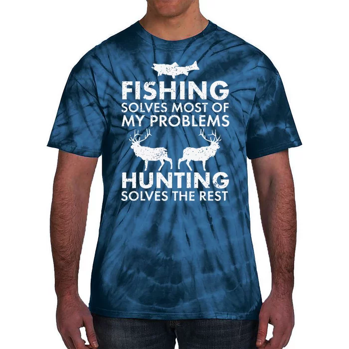 Funny Fishing And Hunting Gift Christmas Humor Hunter Cool Tie-Dye T-Shirt