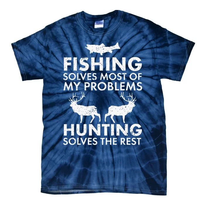 Funny Fishing And Hunting Gift Christmas Humor Hunter Cool Tie-Dye T-Shirt