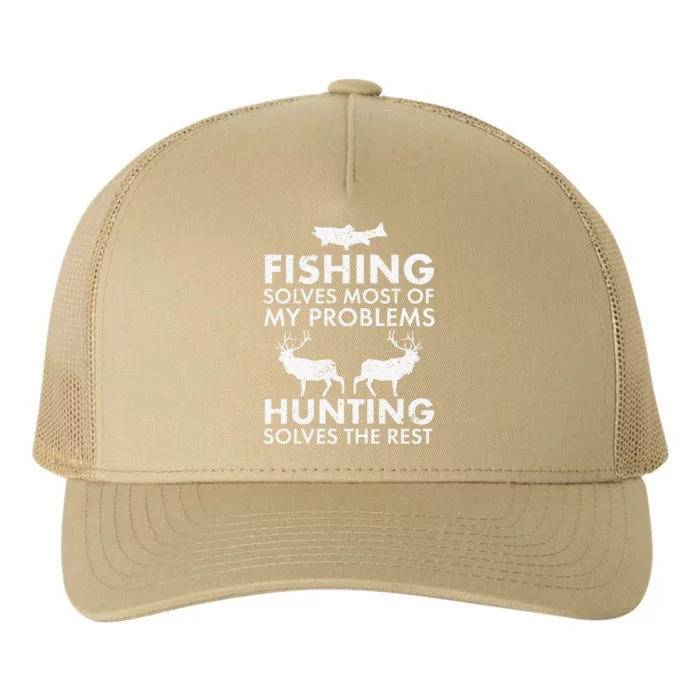 Funny Fishing And Hunting Gift Christmas Humor Hunter Cool Yupoong Adult 5-Panel Trucker Hat