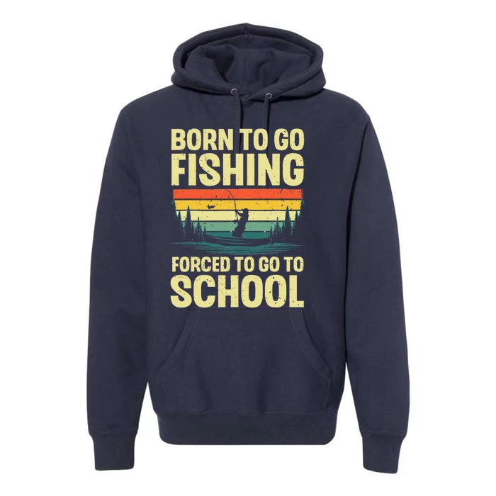 Funny Fishing Art For Women Fishing Fish Fisherman Premium Hoodie