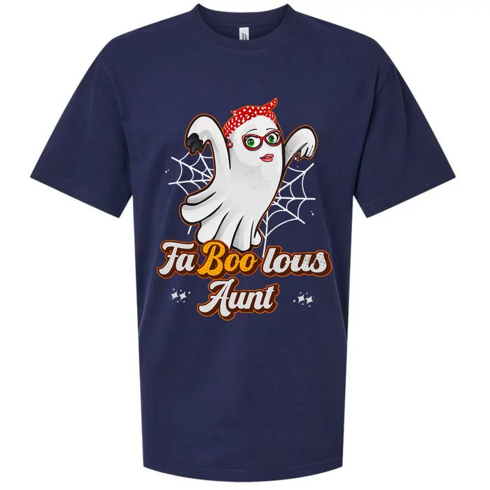 FaBooLous Fabulous Aunt Halloween Cute Auntie Costume Gift Sueded Cloud Jersey T-Shirt