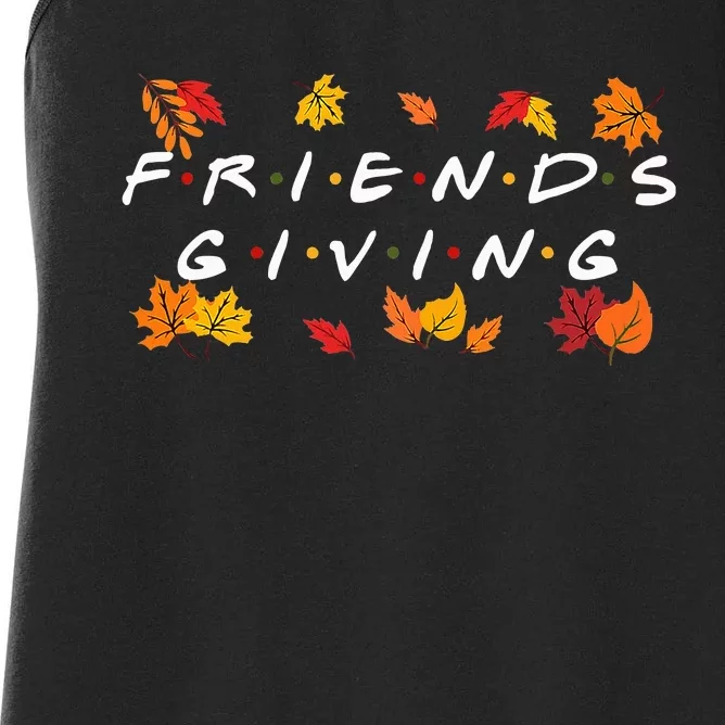 Friendsgiving Fall Autumn Friends & Family Women's Racerback Tank