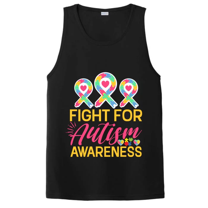 Fight For Autism Awareness Performance Tank