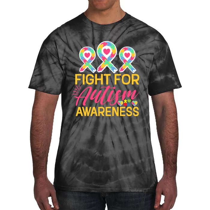 Fight For Autism Awareness Tie-Dye T-Shirt