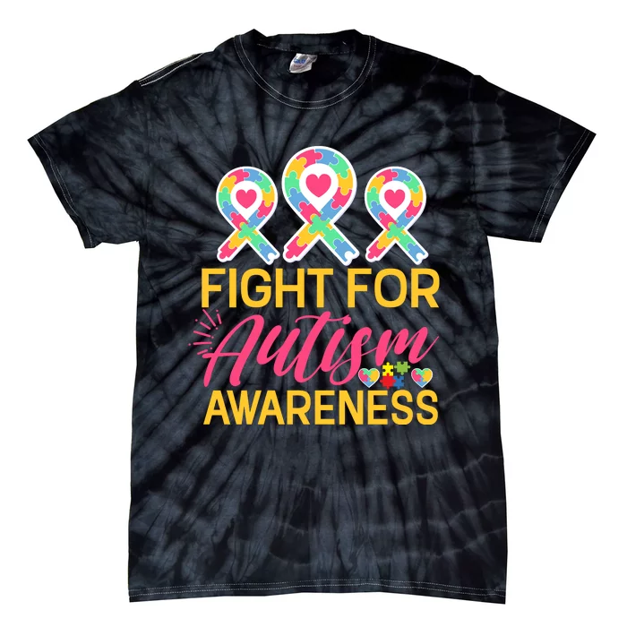 Fight For Autism Awareness Tie-Dye T-Shirt